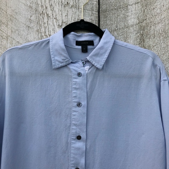 J. Crew | blue lightweight oversized shirt - Picture 3 of 5